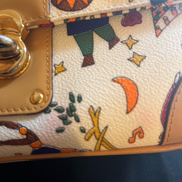 Piero Guidi "Magic Circus" White Leather Handbag - Picture 8 of 11